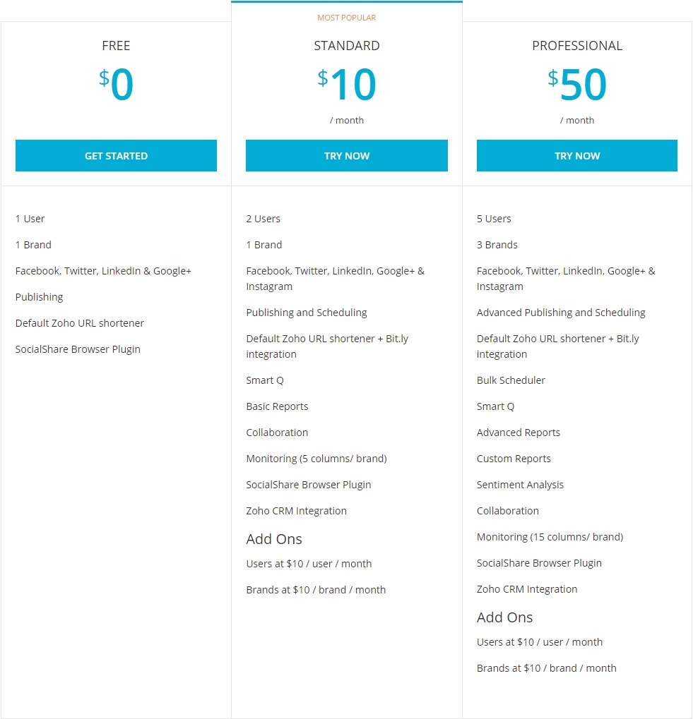 pricing-Zoho-Social
